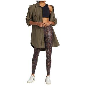 Spanx Faux Leather Snake Shine Leggings size L